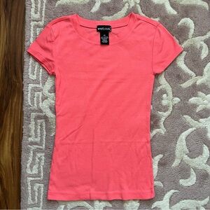 Coral short sleeve shirt vintage Wet Seal cap sleeve top